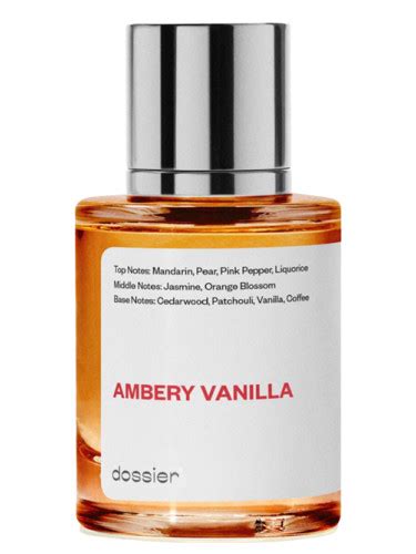 dossier perfume ambery vanilla|amber vanilla dossier.